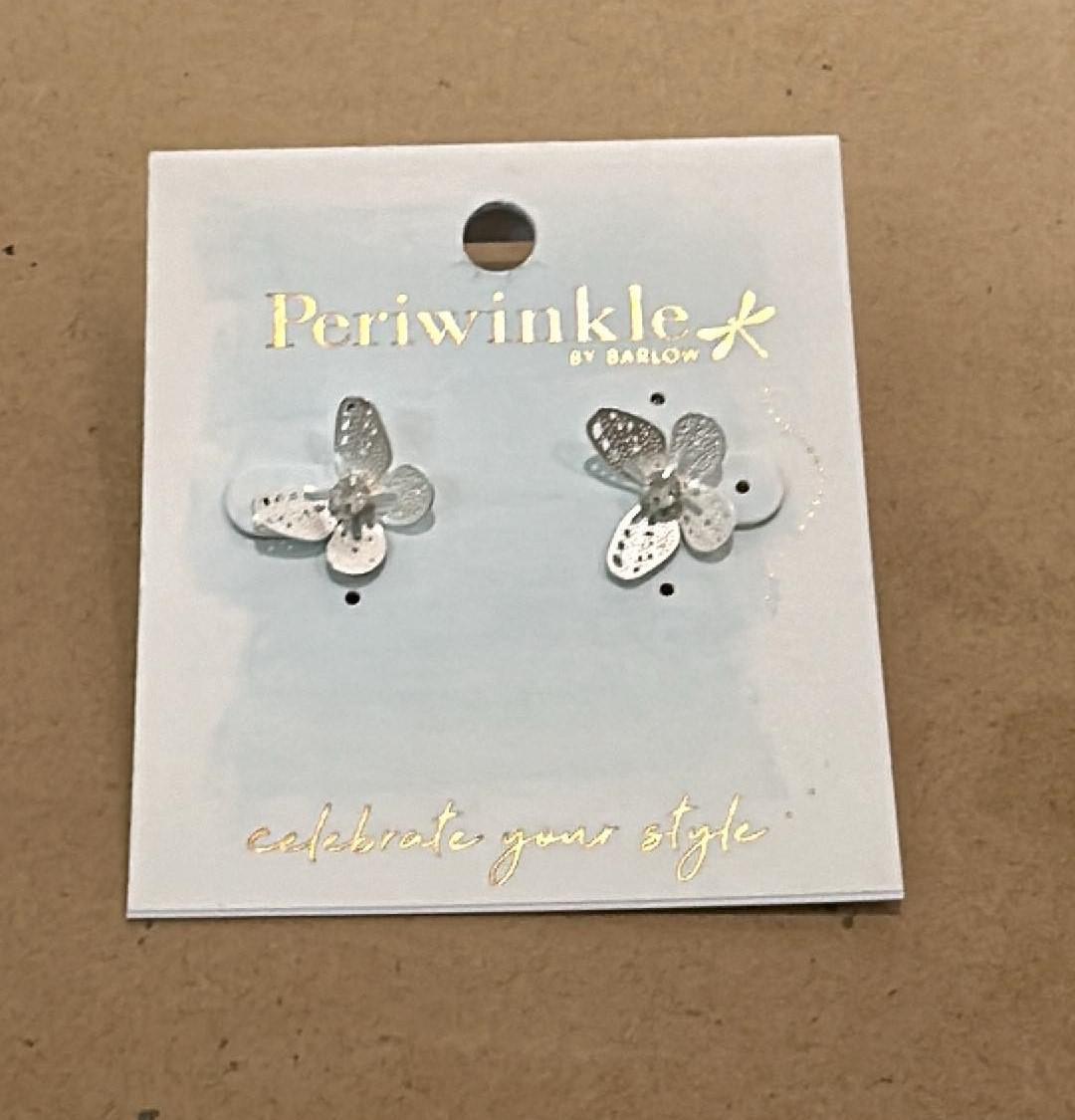 Butterfly With Crystal Earrings