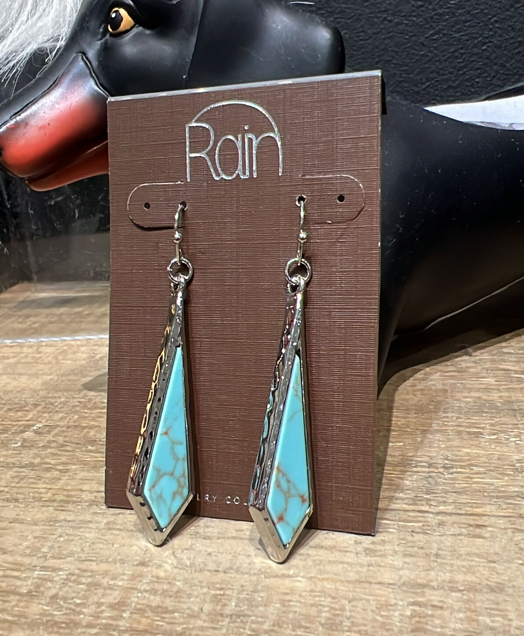 Turquoise Stone Kite Earrings