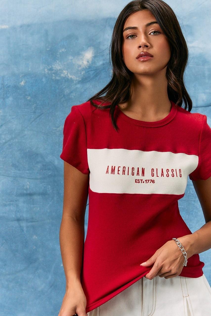 "American Classic" Round Neck Baby Tee