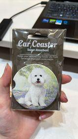 Bichon Frise Car Coaster