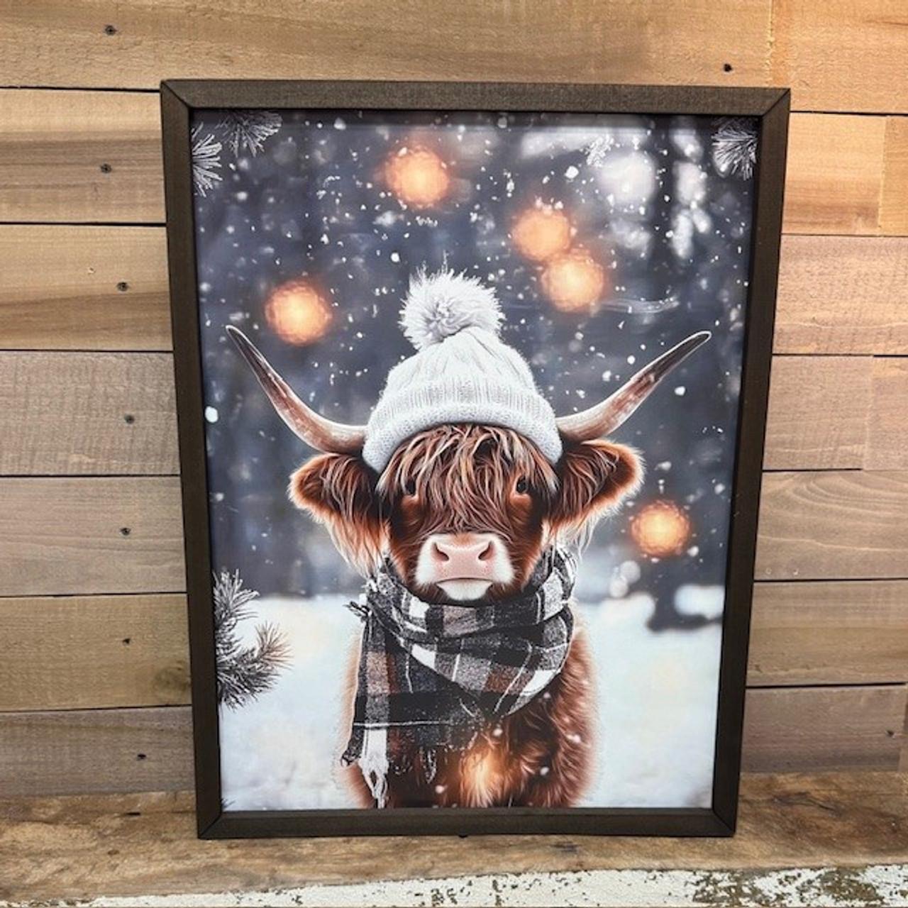 Highland Winter Portrait 18x24 Box Frame