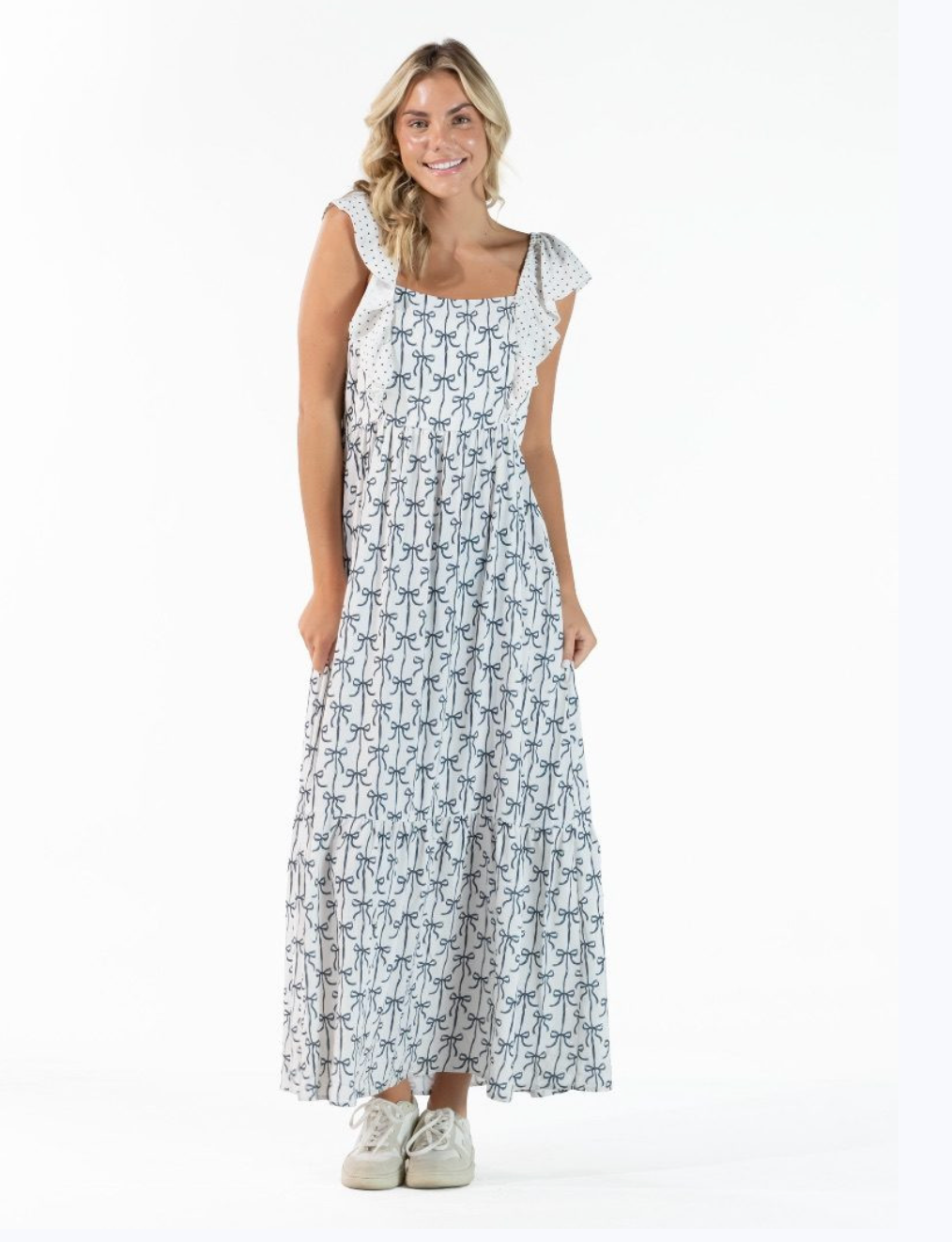 Simply Southern Bow Ruffle Dress