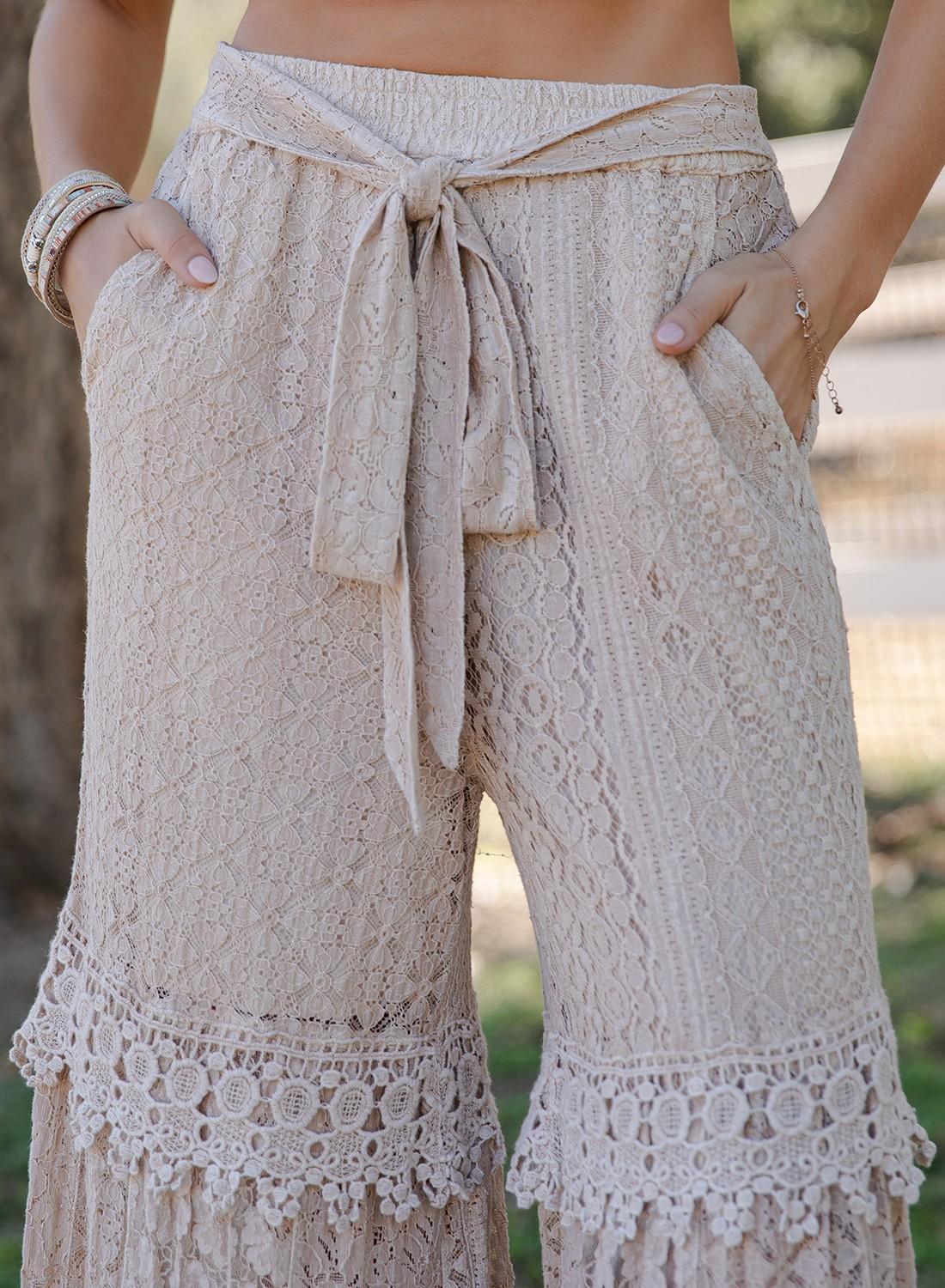 Desert Dream Cloud Pant Tiered Lace & Net Trims