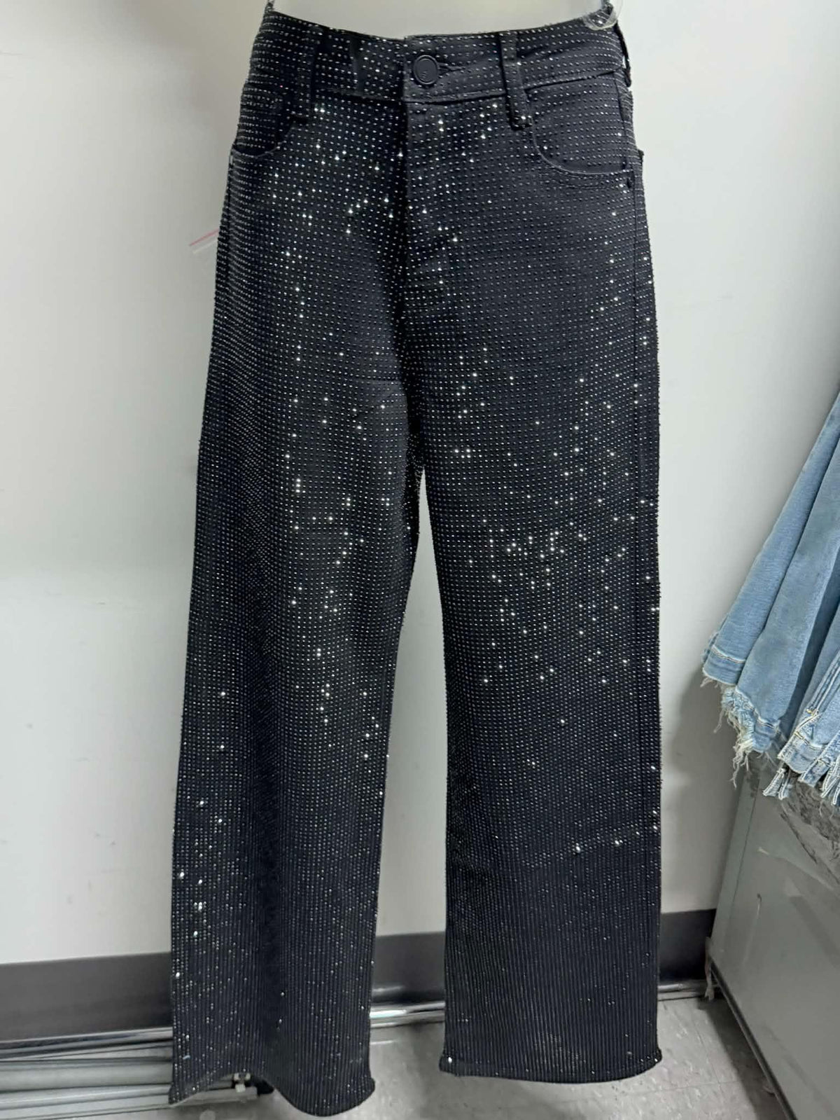 Nina Rossi (NR3192) Black Full Bedazzled Denim Jeans