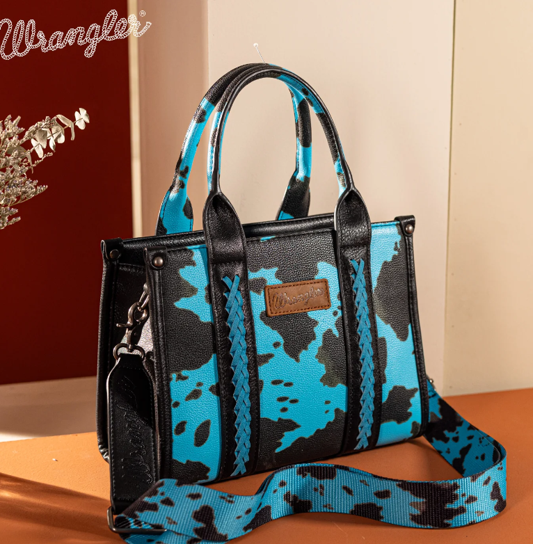 Wrangler Cow Print Tote Purse