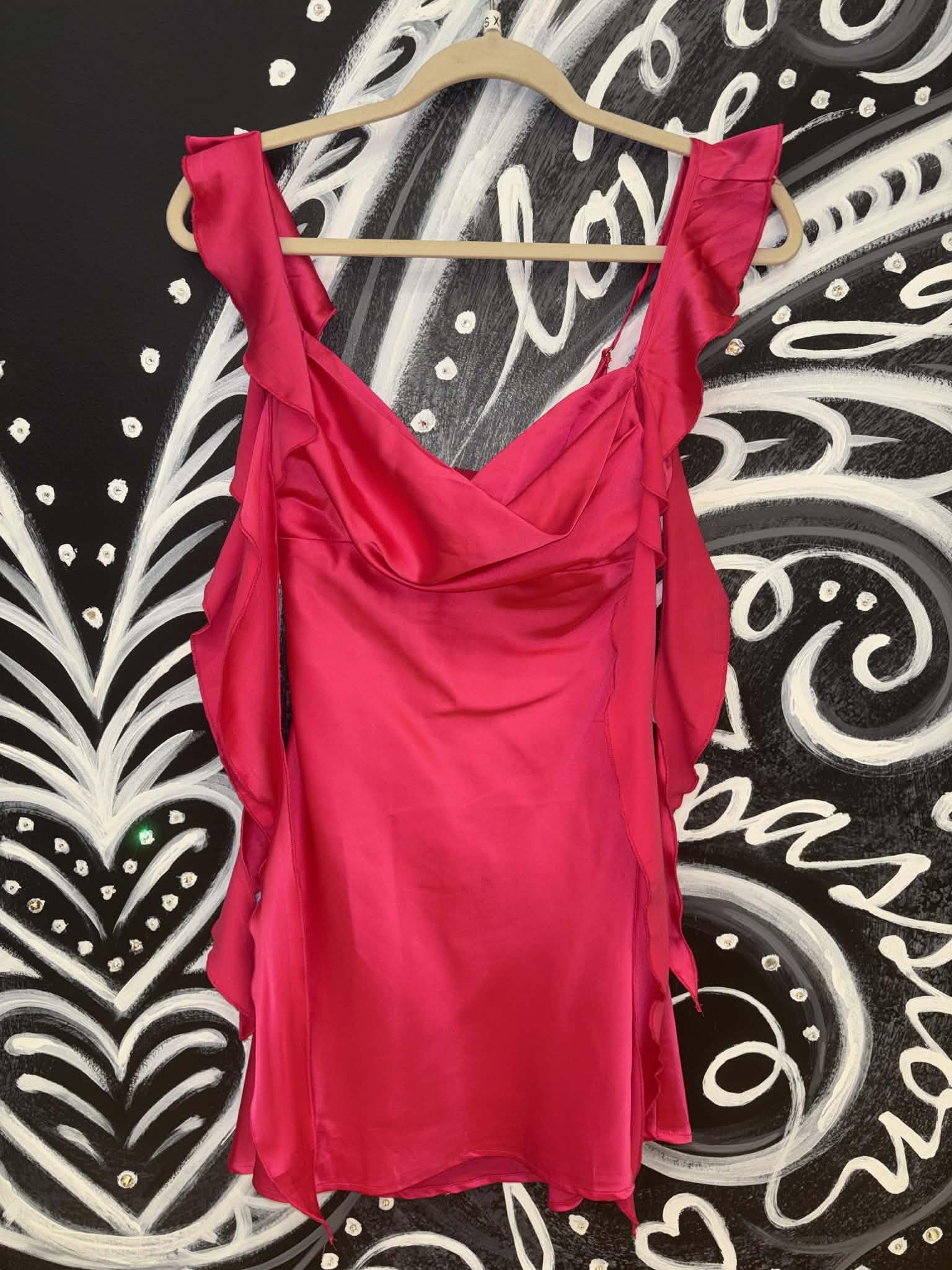 Waterfall Ruffle Mini Dress