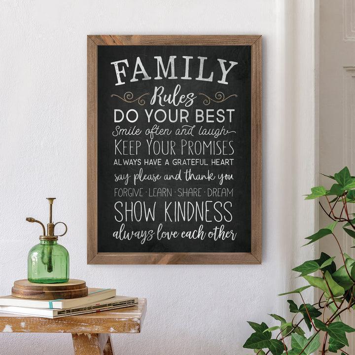 Family Rules Sign