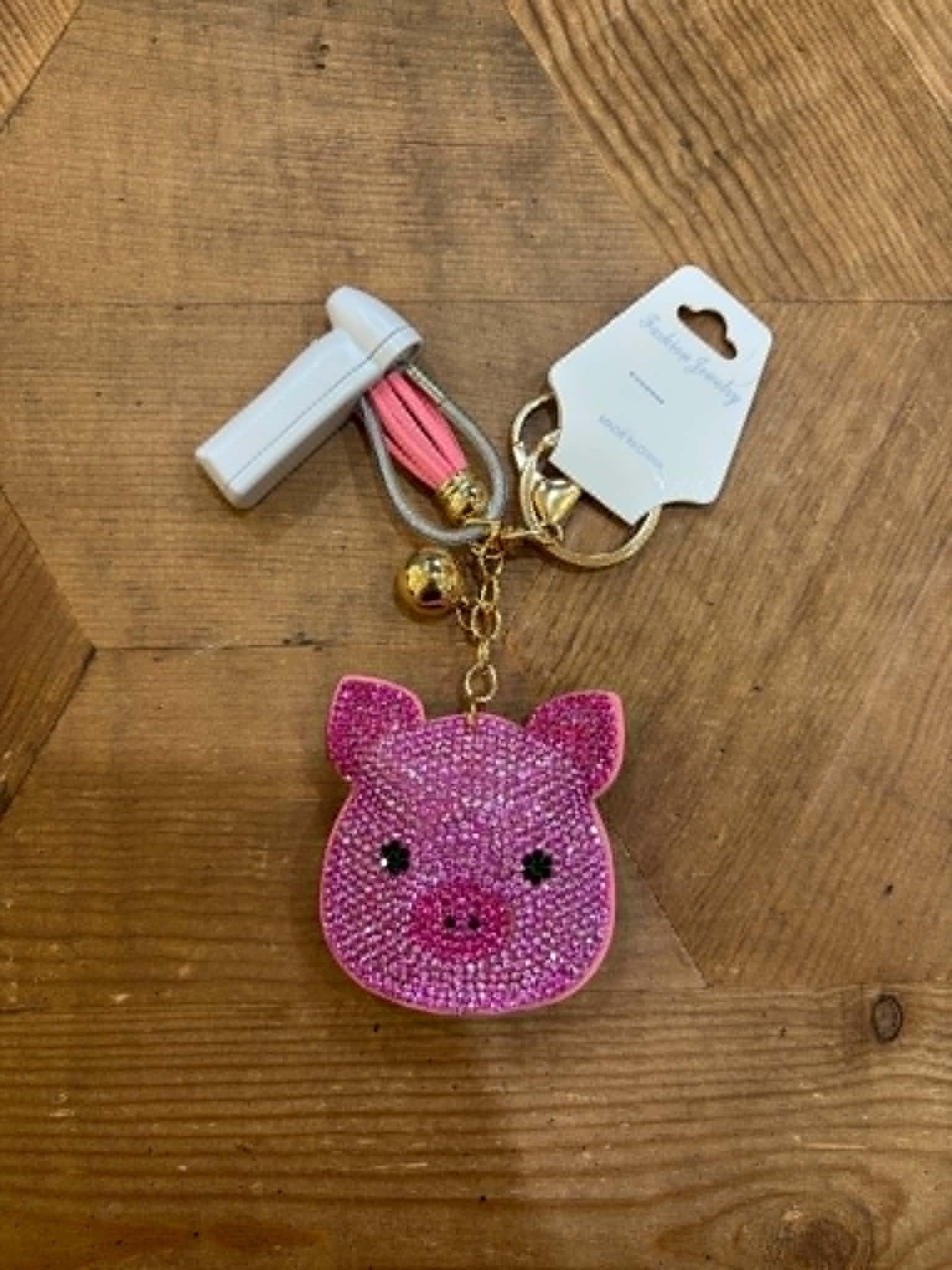Puffy Rhinestone Keychains