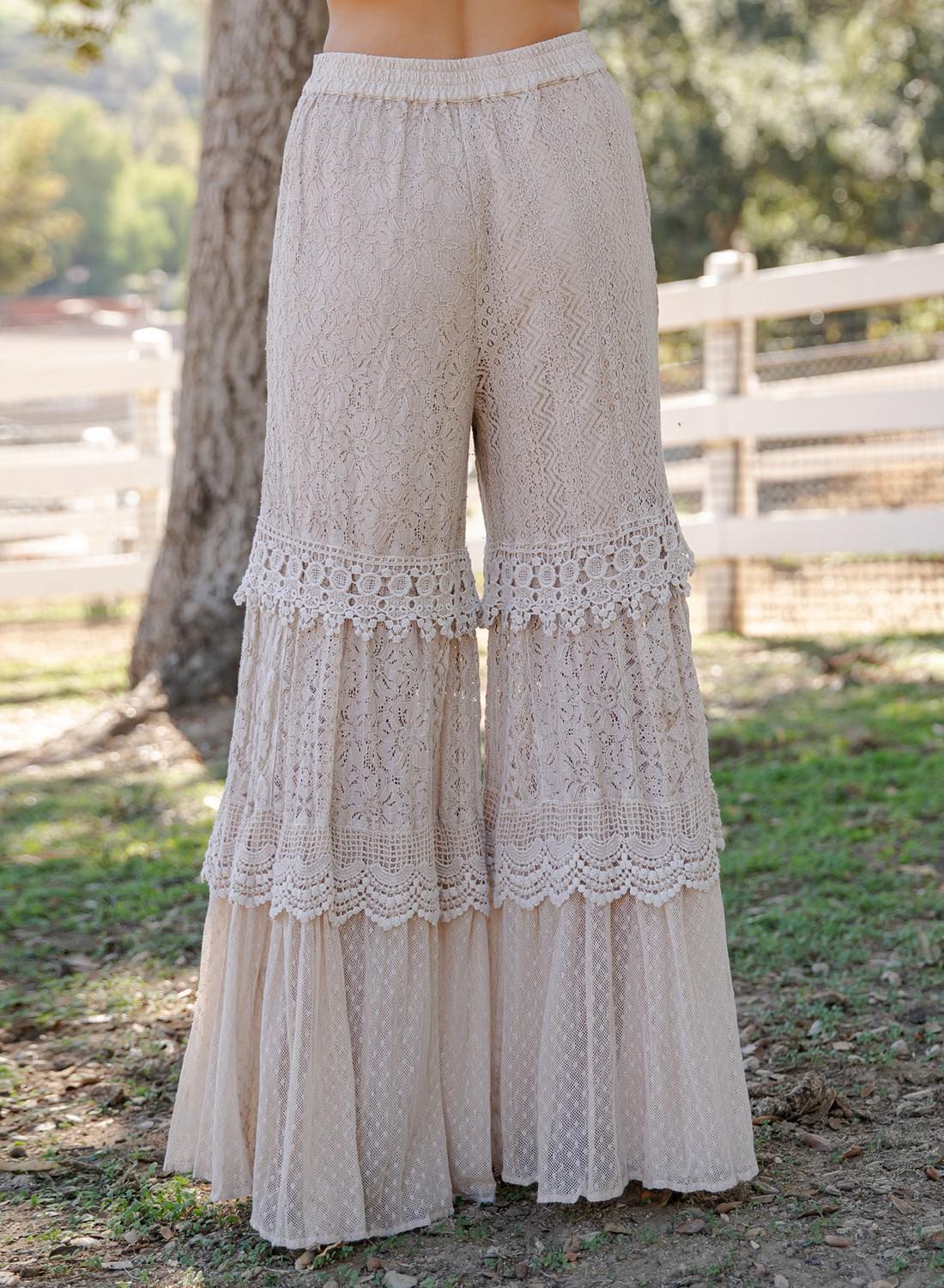 Desert Dream Cloud Pant Tiered Lace & Net Trims