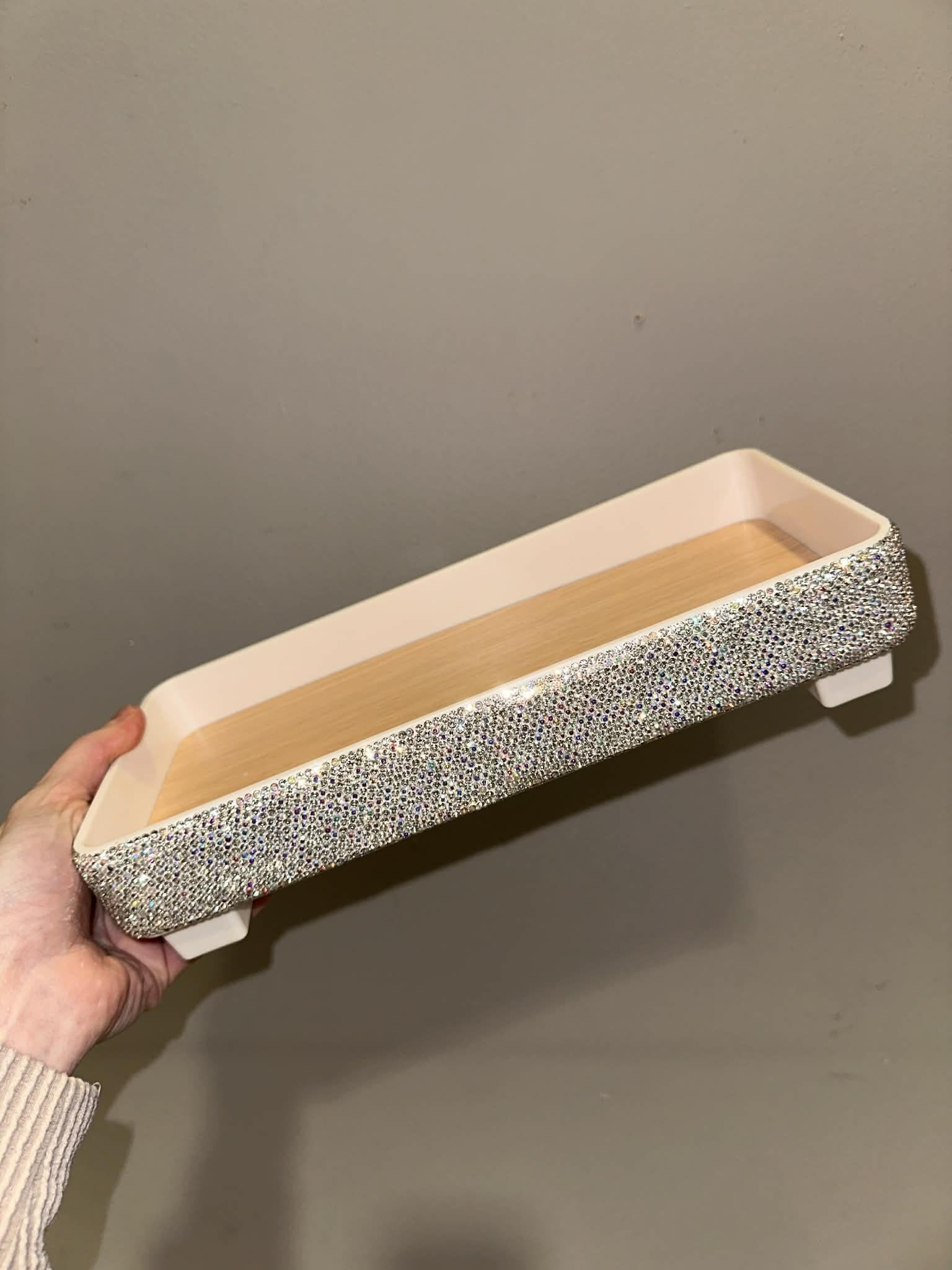 Rhinestone Crusted Jewelry Tray