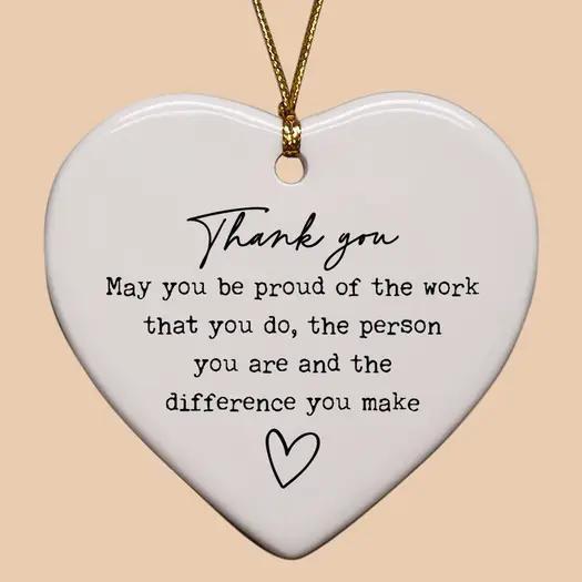 Glass Heart Ornaments