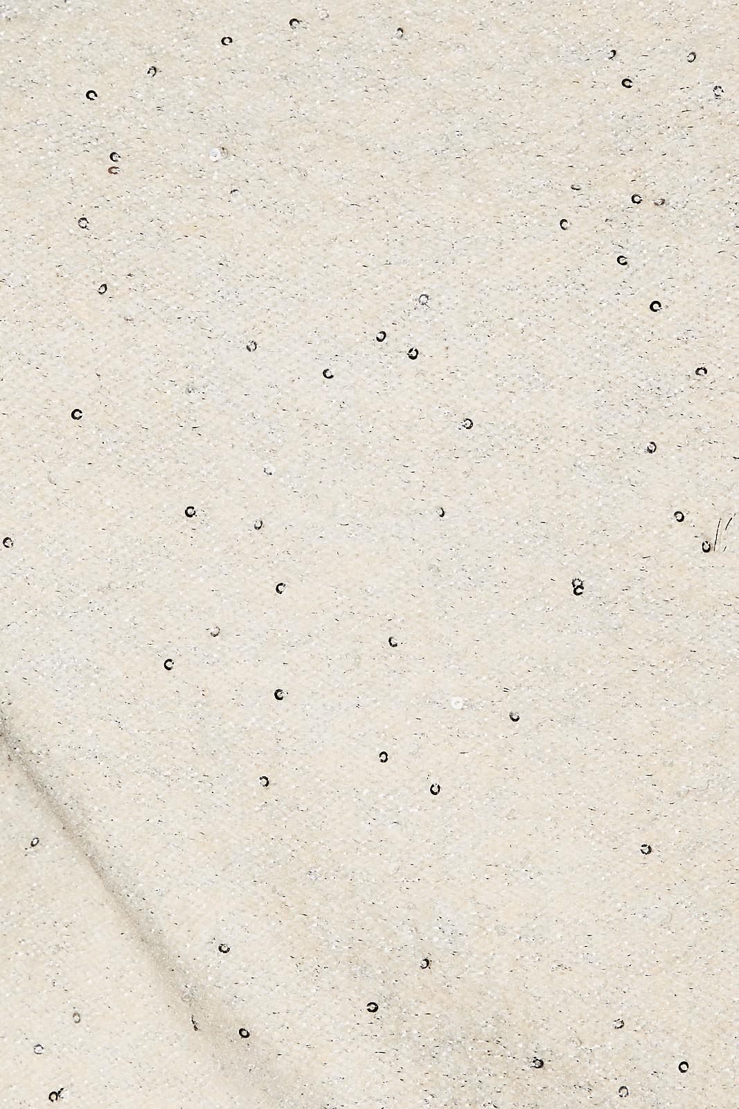 One-shoulder Sequin Metallic Yarn Detail Sweater