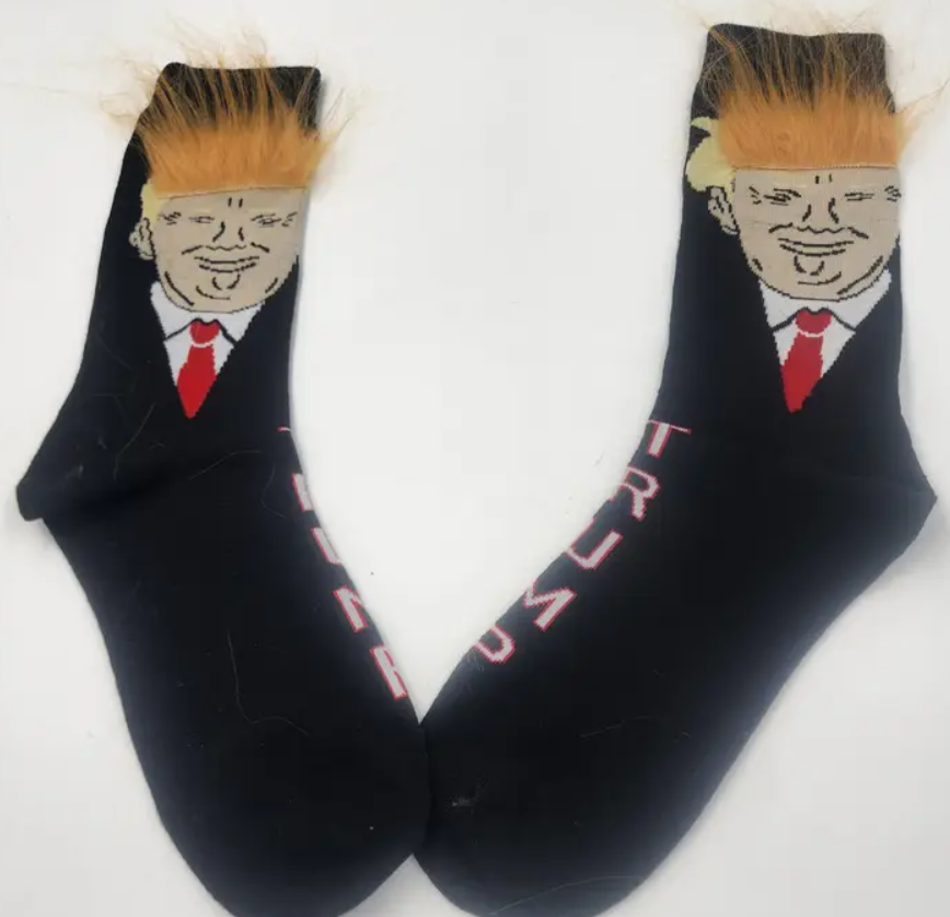 Trump Socks With Hair