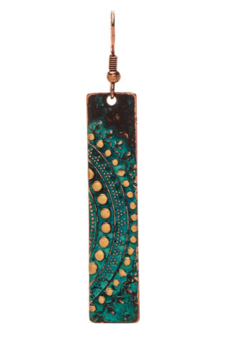 Sun Medallion Bar Earrings