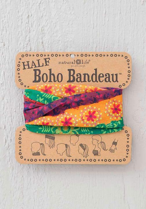 Red Gold Green Half Boho Bandeau