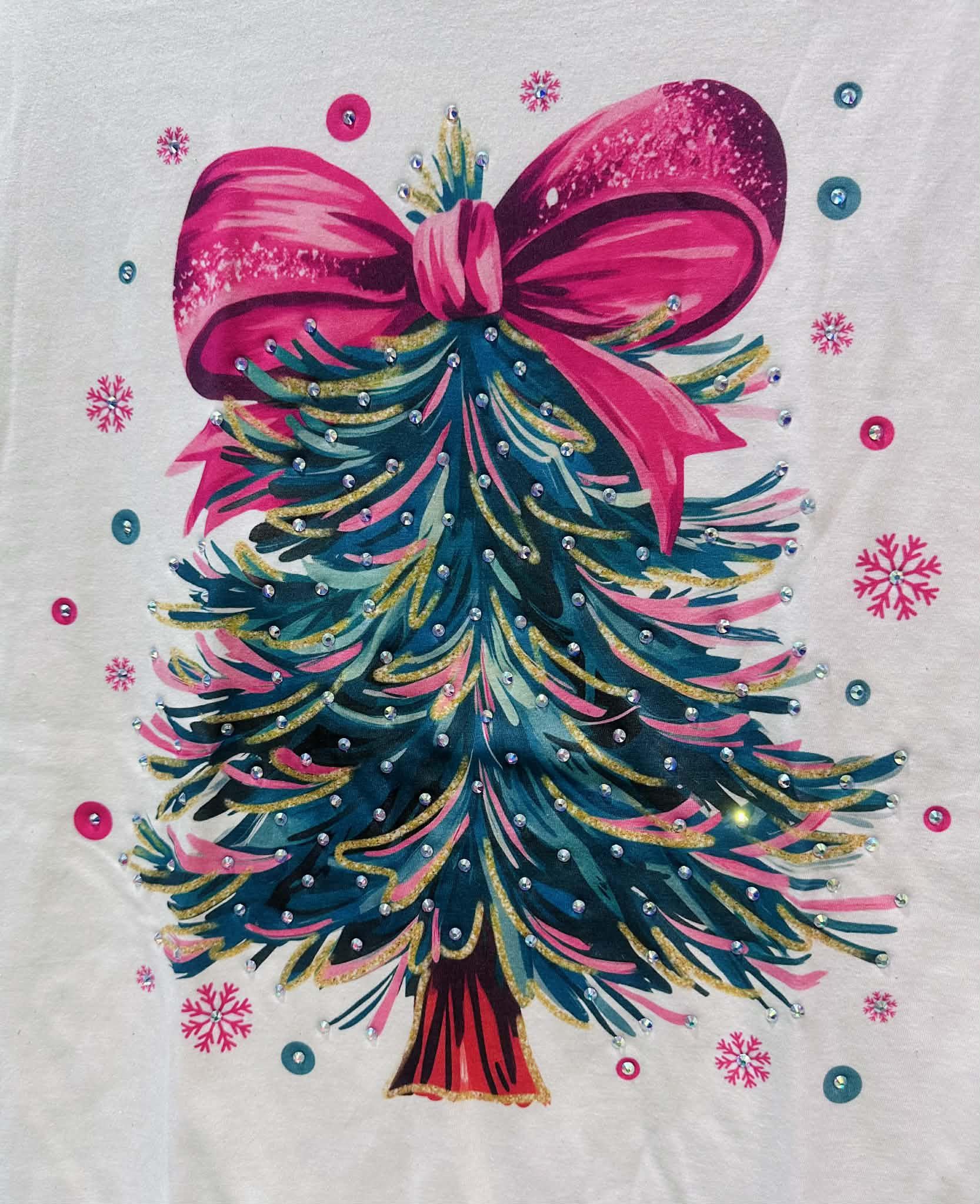 Christmas Tree Brush Stroke Tee