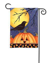 Halloween Crow Garden Flag