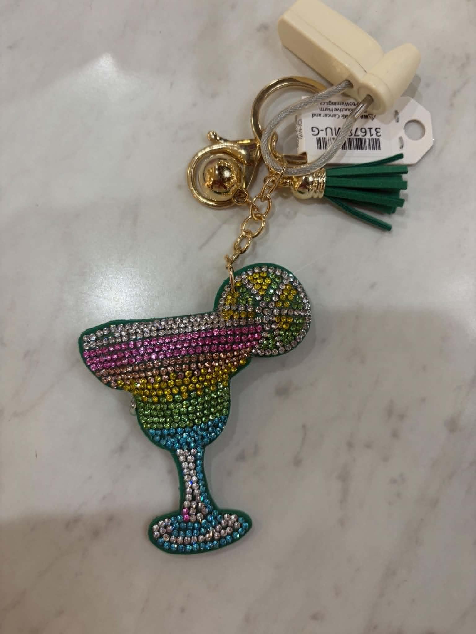 Puffy Rhinestone Keychains