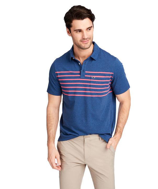 Surfer Stripe Edgartown Polo Moonshine