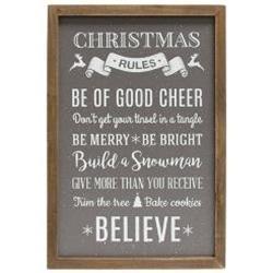 Christmas Rules Sign