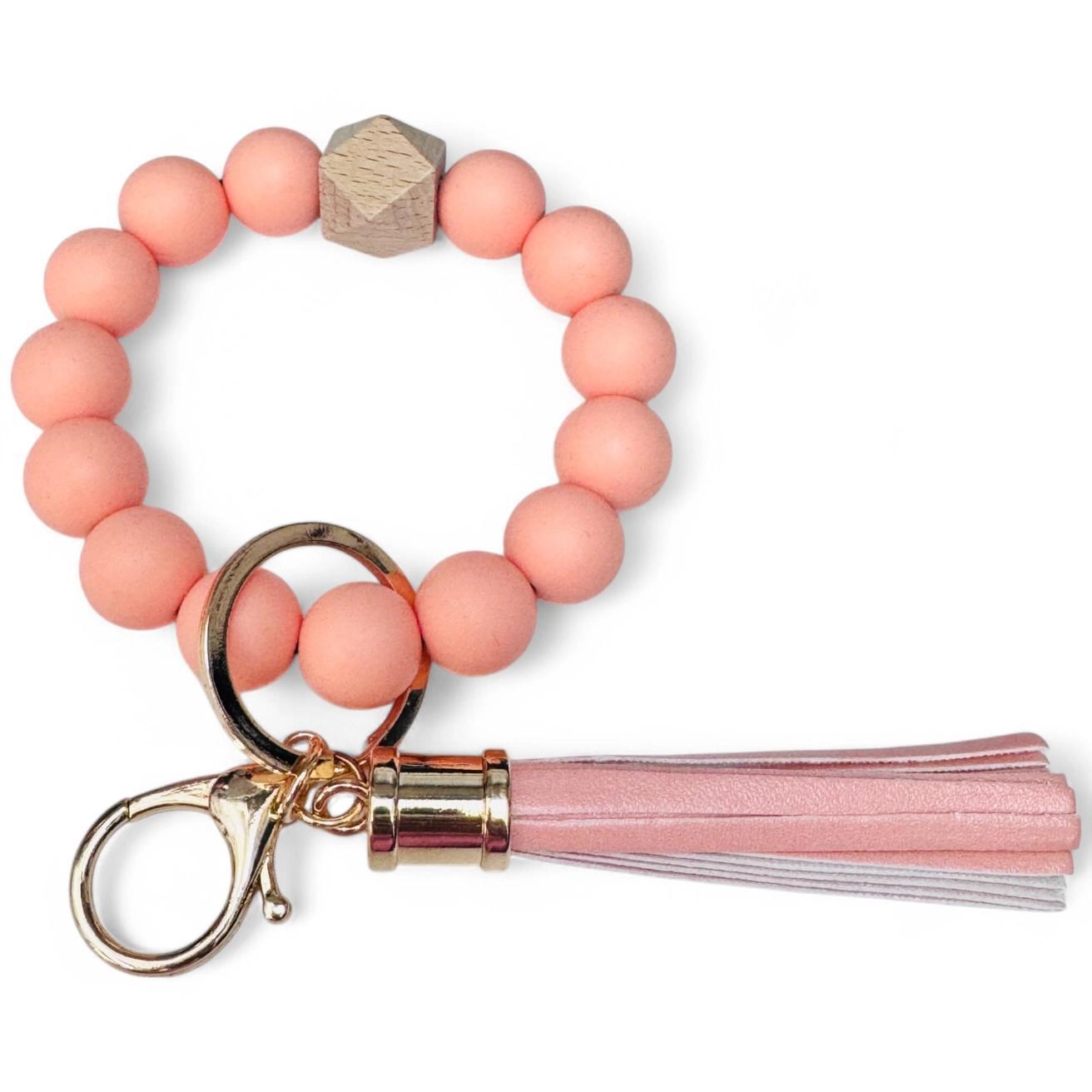 Silicone Ball Bracelet Keychains