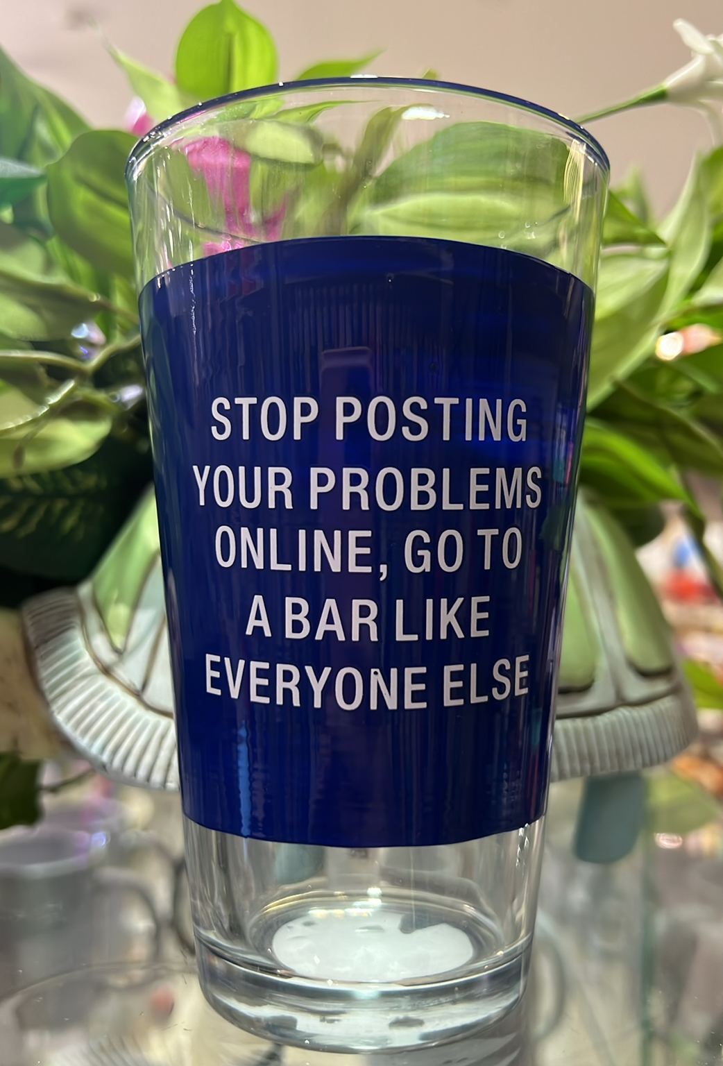 Posting Online Pint Glass