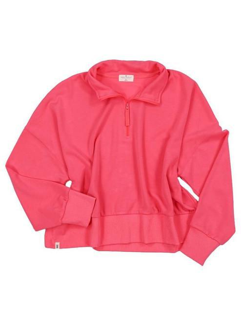 Cropped Pink Quarter Zip