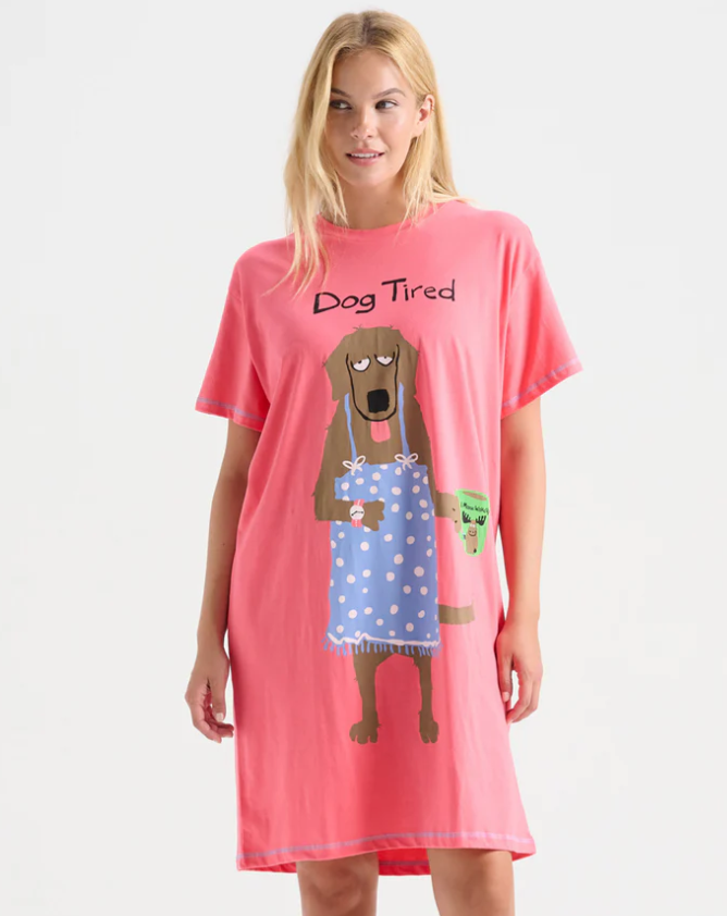 Little Blue House Dog Tired Women's Sleepshirt