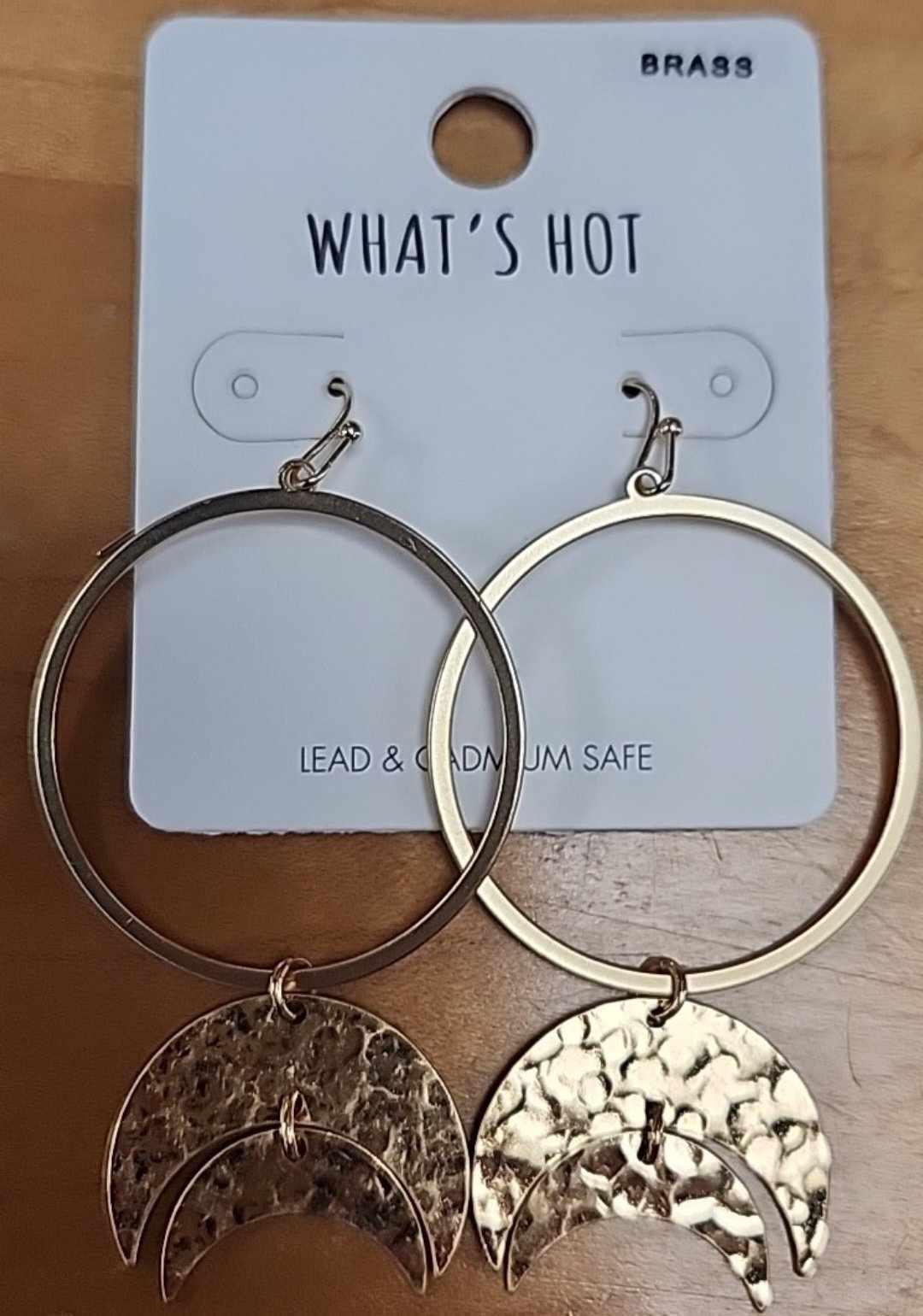 Double Moon Drop Earrings
