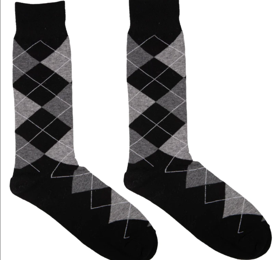 Simply Southern Argyle Black Socks