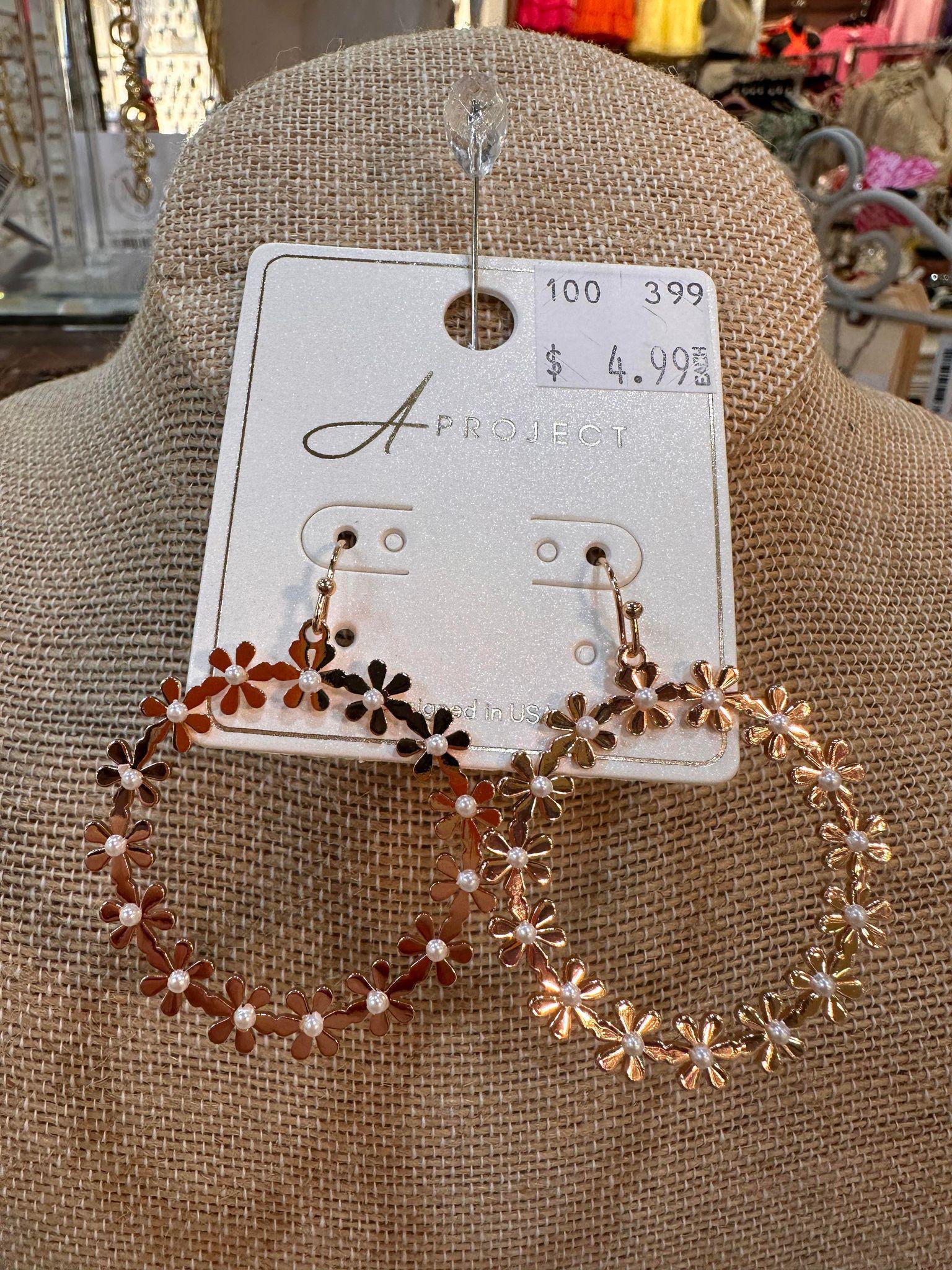 Floral Hoop Earrings
