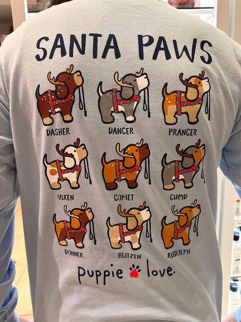 Santa Paws Adult LS Tee