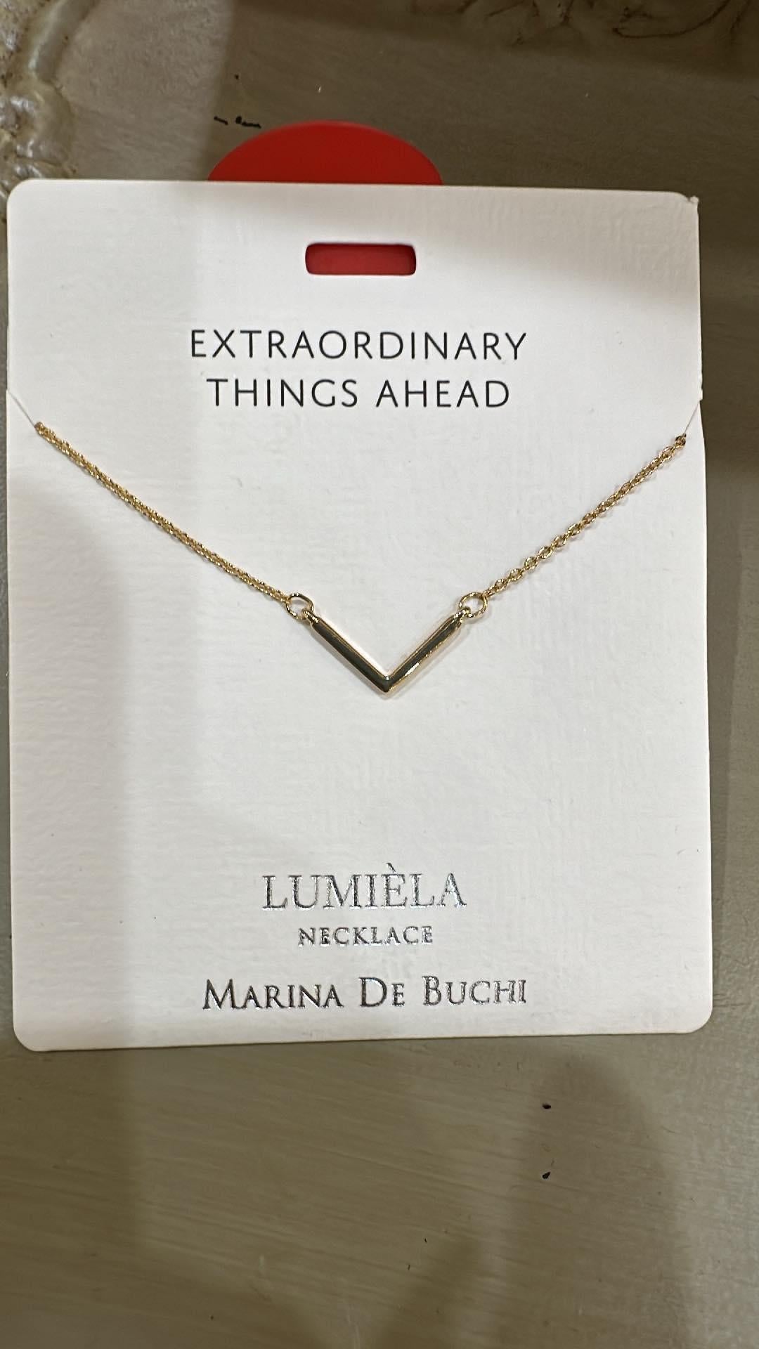 Lumiela Extraordinary Things Ahead V Bar Shape Necklace