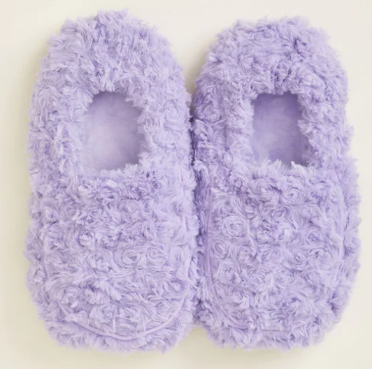 Purple Curly Warmie Slippers