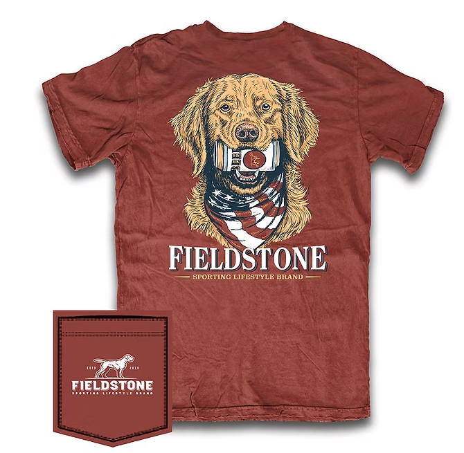Beer Retriever Tee in Crimson