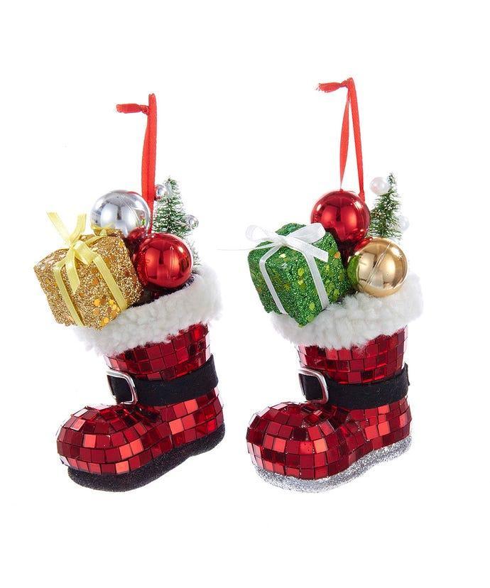 Mirrored Boot Ornament
