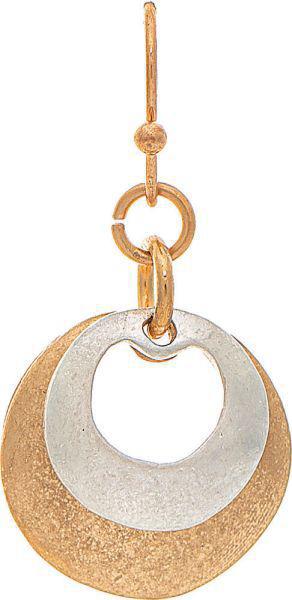 Two Tone Layered Donuts Earring