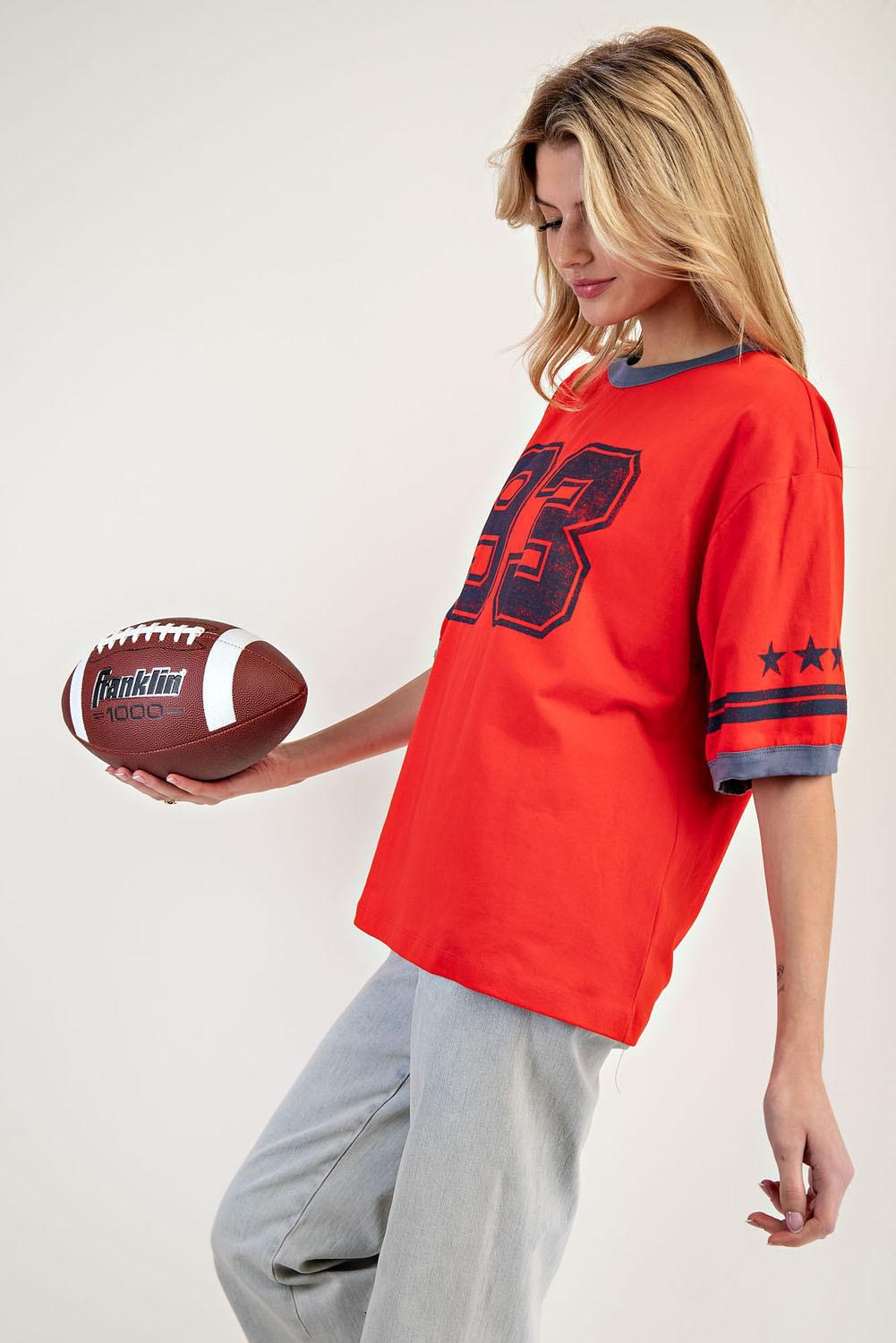 Varsity Round Neck T-shirt