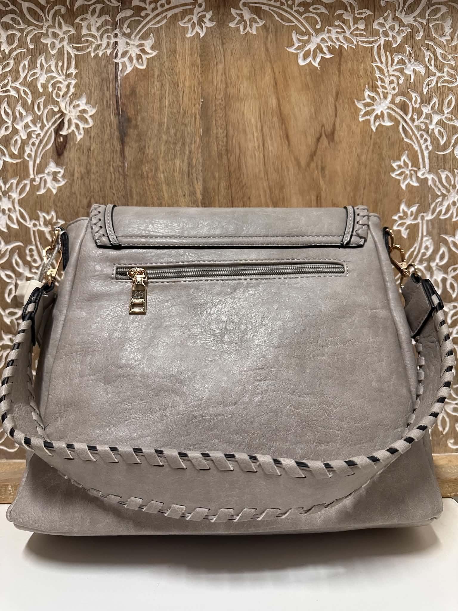 Light Gray Flap Crossbody Bag
