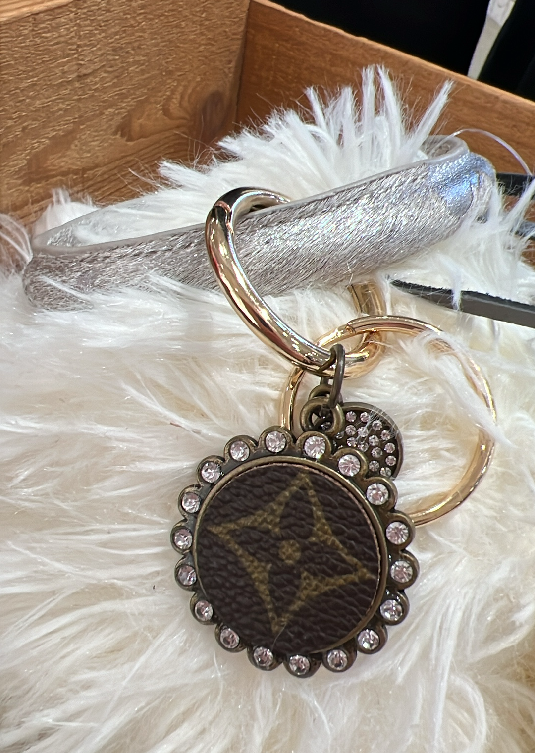 LV Fur Bangle Key Ring