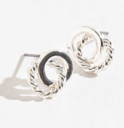 Linked Silver Ring Earrings