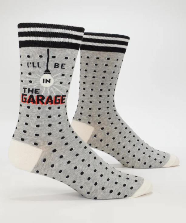 I'll Be in The Garage Men's Socks