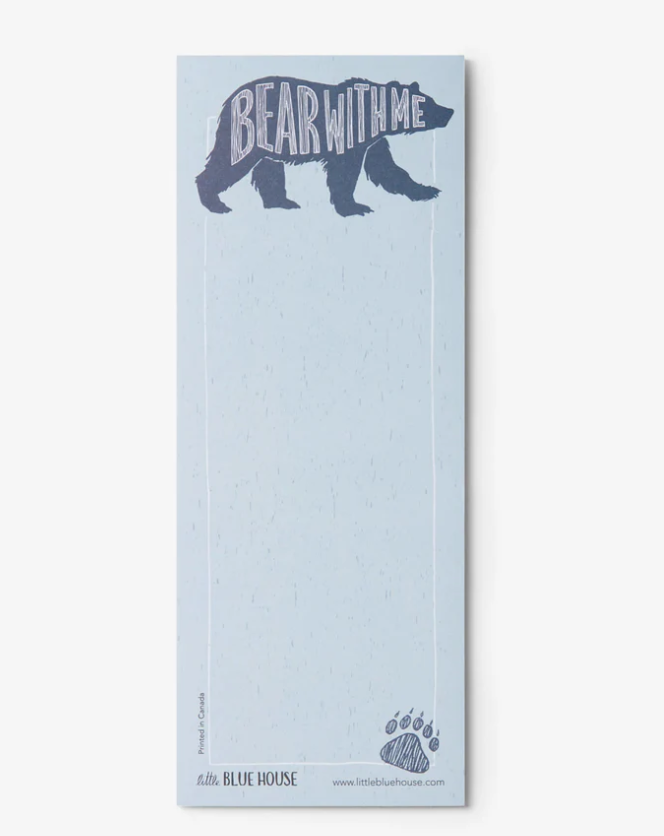 Little Blue House Bear With Me Magnetic Notepad