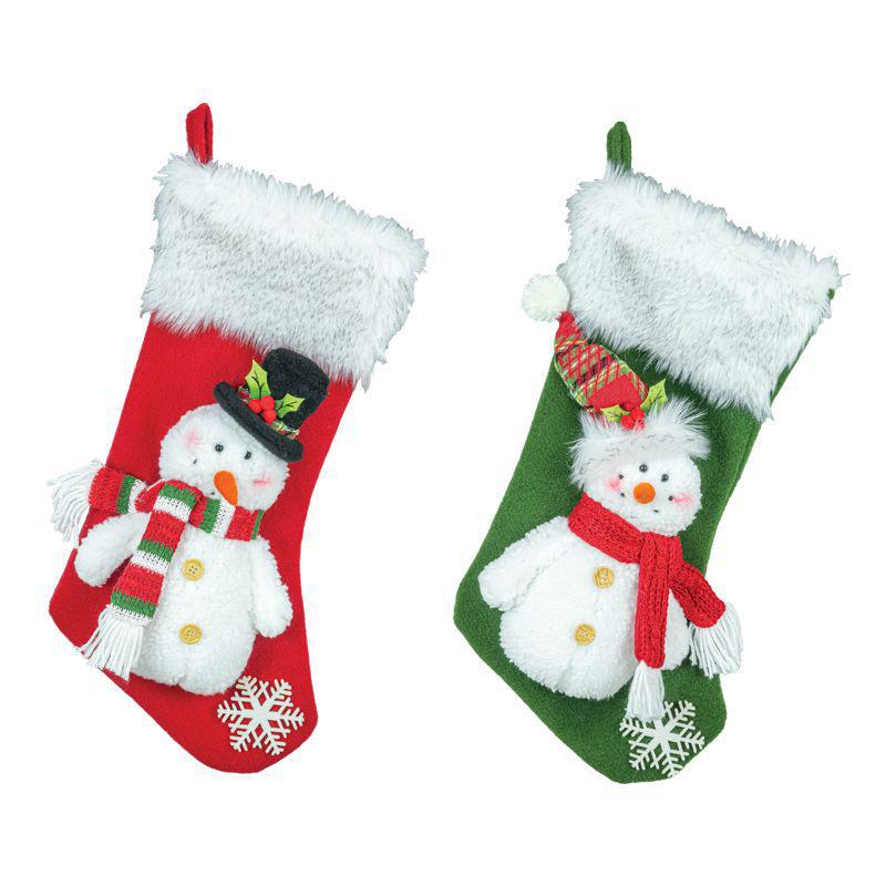 Traditional Snowman Stocking