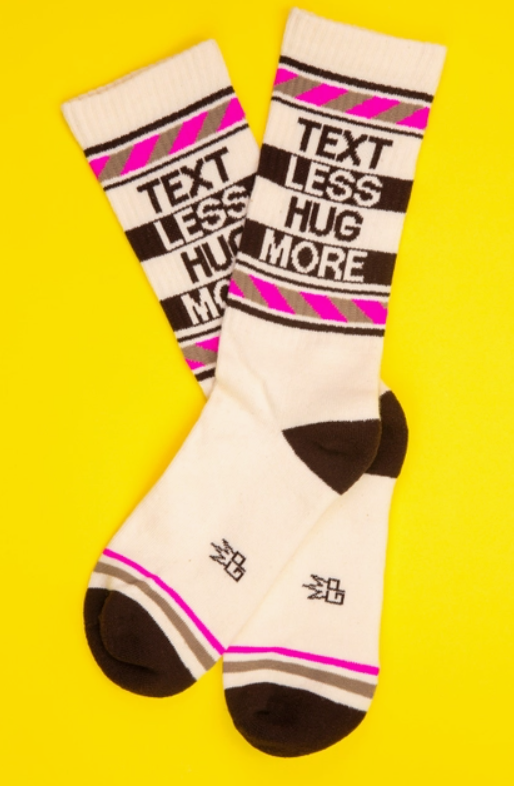 Text Less Gym Socks