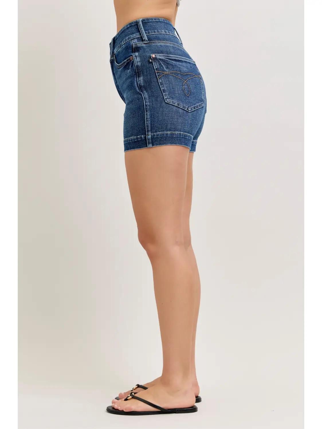 Judy Blue Tummy-Control HW Slim Shorts