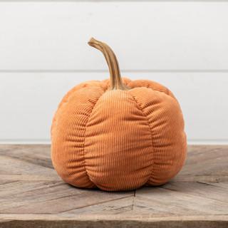 11" Light Orange Fabric Pumpkin