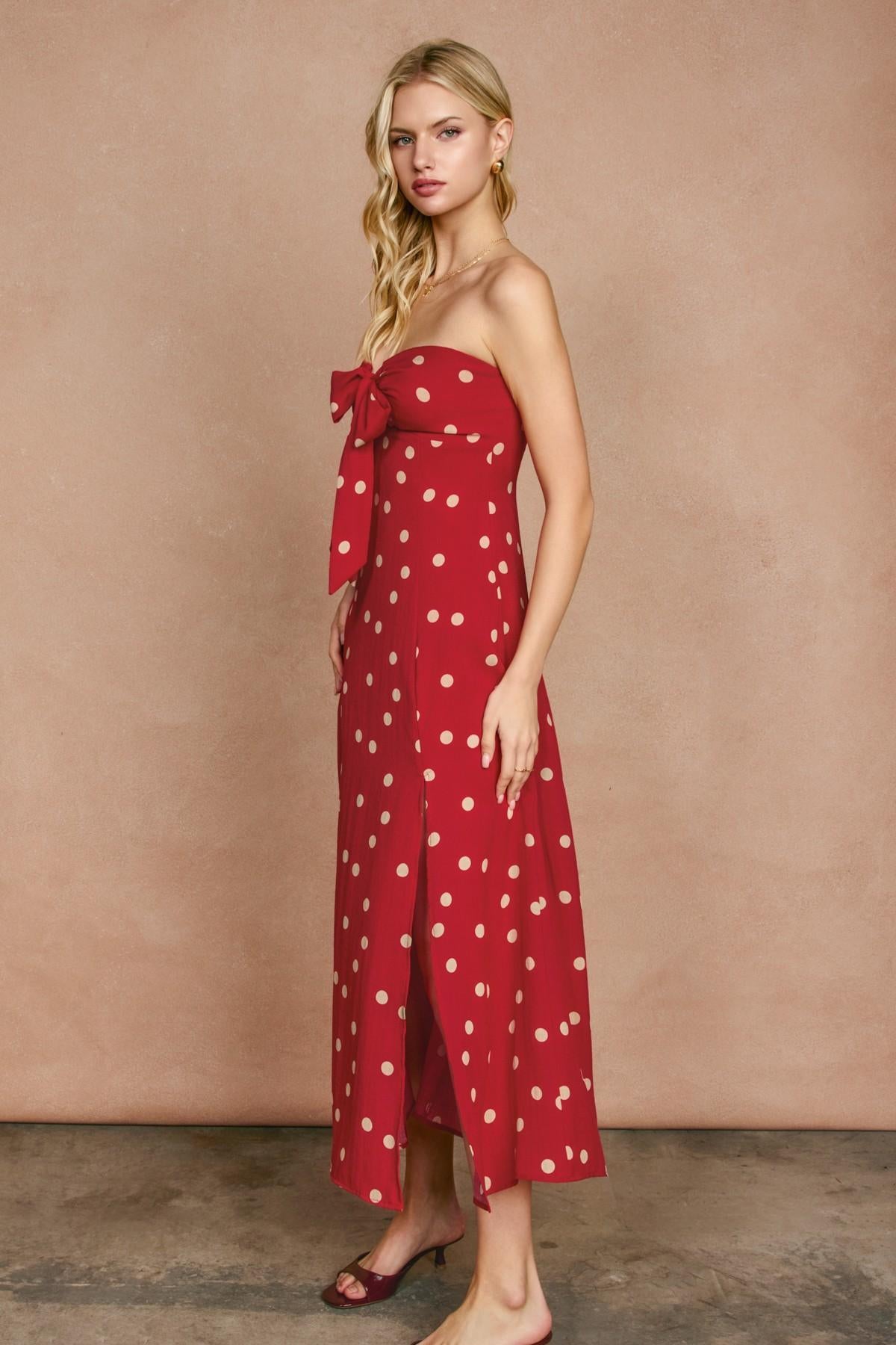 Show Out Sweetheart Strapless Midi Dress