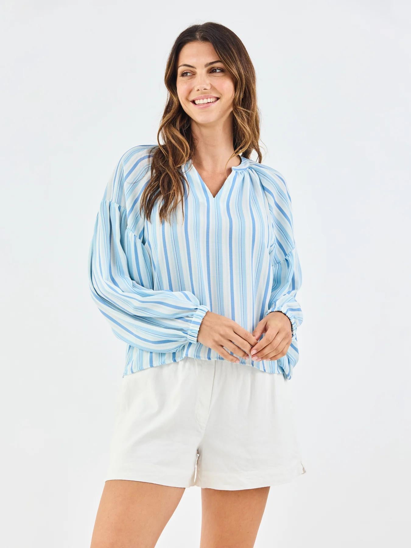 Scarlette Top | Harbor Lines Blue
