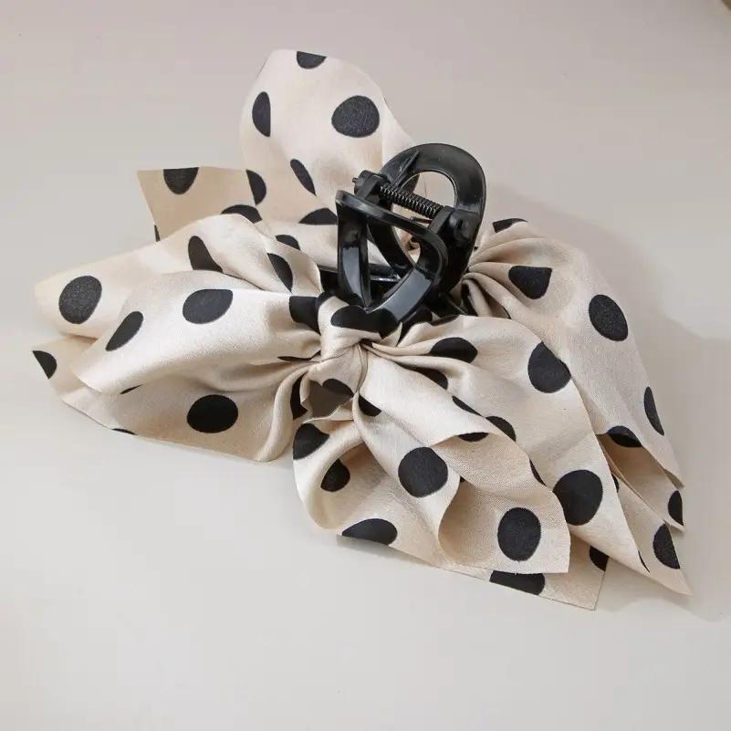 Polka Dot Boho Vintage Hair Claw Clips